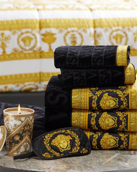 versace bath towels|Versace prayer mat.